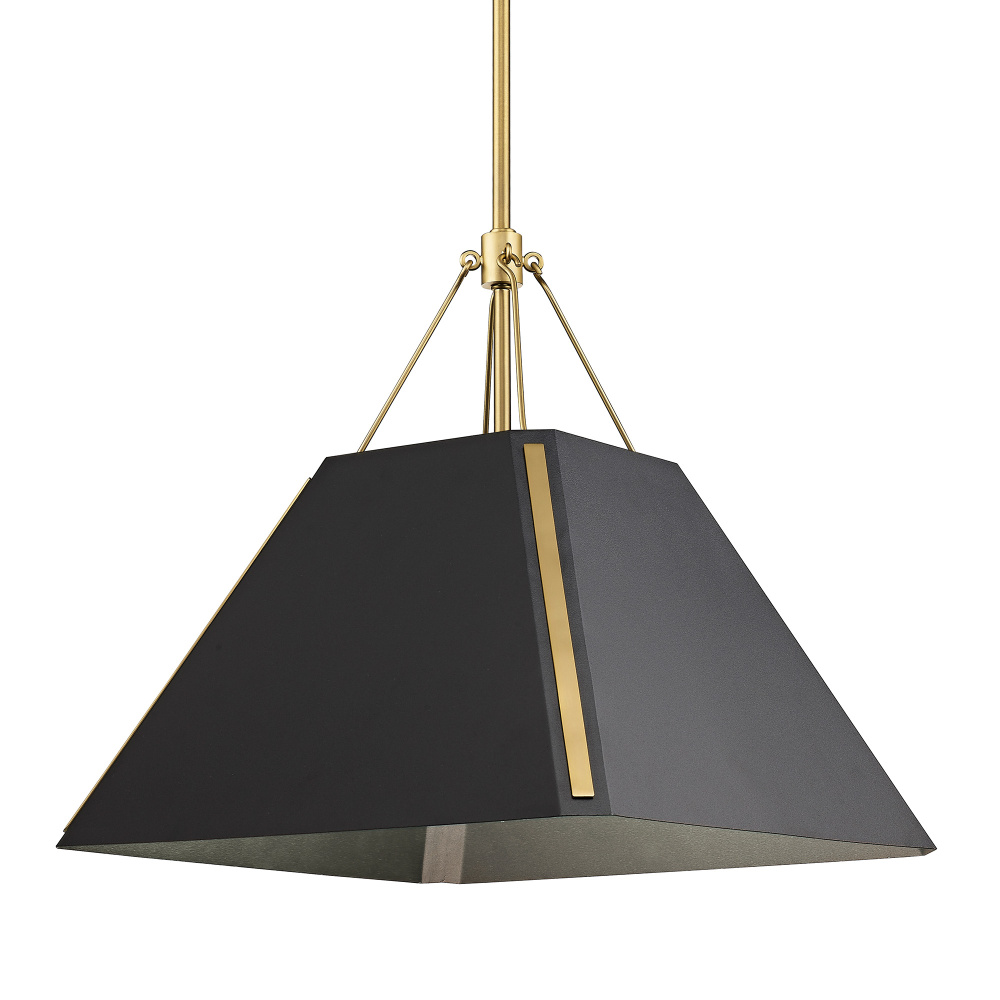 Wry Lighting Ranik 1-light Pendant in Brushed Champagne Brass